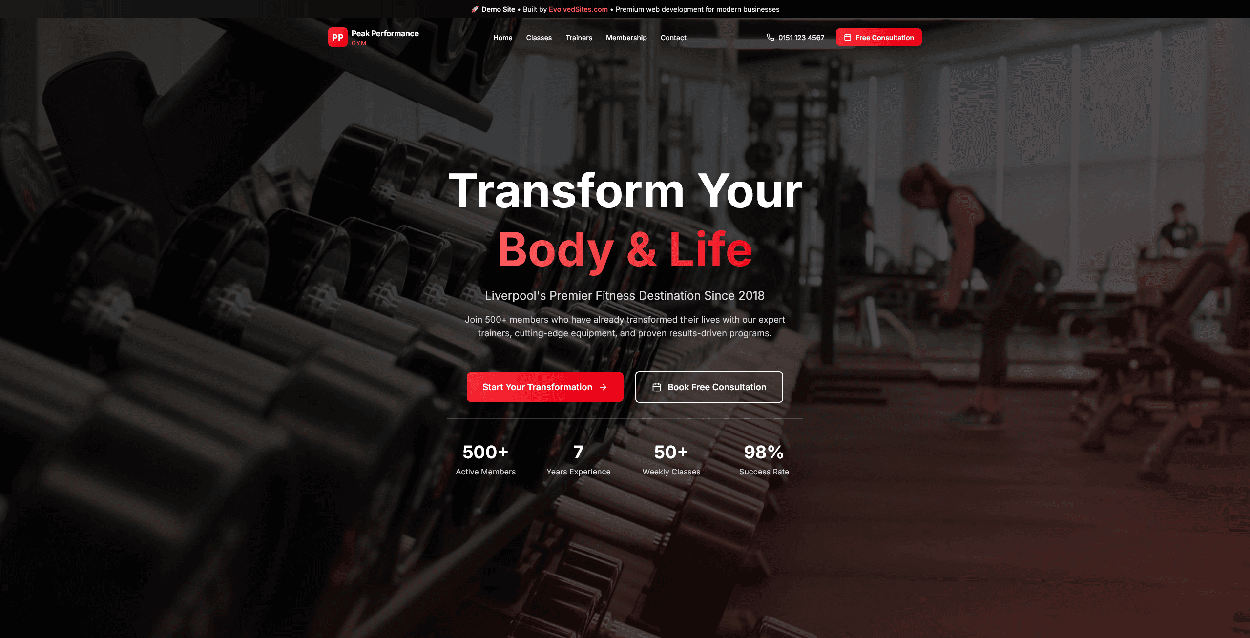 Peak Performance Gym platform demonstration